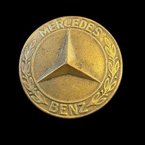 Vintage 70’s Brass  Mercedes Benz belt buckle
